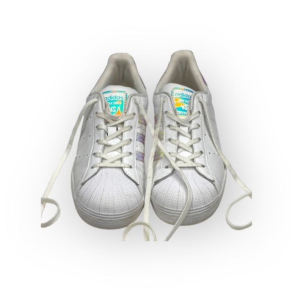 adidas x stan smith ★ Superstar J VS Superstan Sneakers ★ White Iridescent ★ 4.5 - Picture 8 of 16
